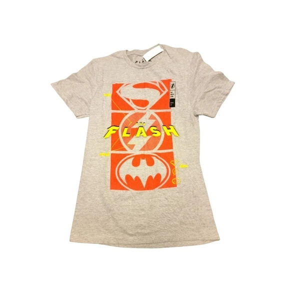 NEW DC Comics Men’s Size Small Heather Gray Super Icons Tee Shirt - Picture 6 of 9